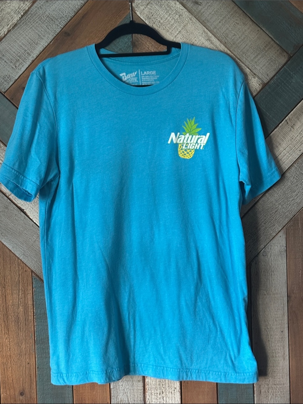 Natural Light Pineapple Graphic Tee - Blue